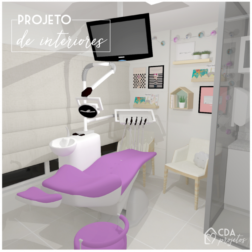 Consultório odontológico fofo e colorido | CDA Projetos