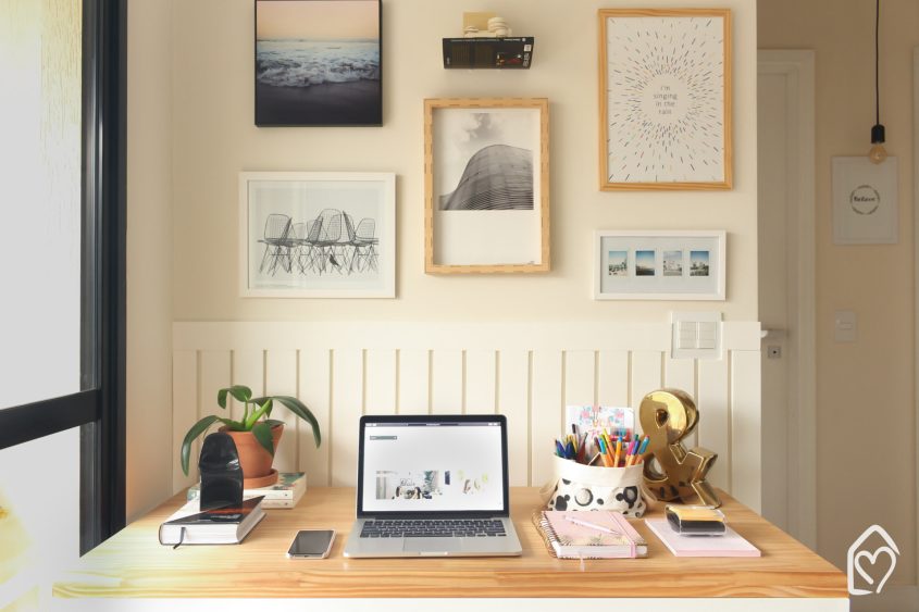 Antes e depois do home office usando Lambri