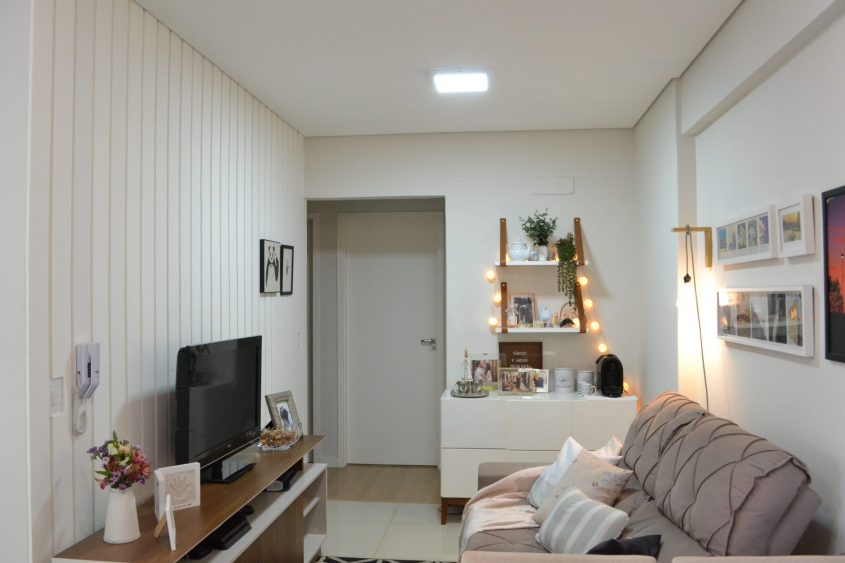Antes x depois sala de TV