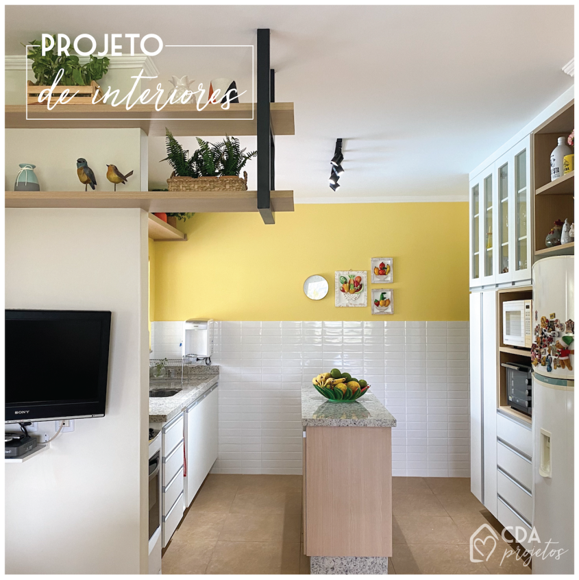 Antes x depois: cozinha amarela | CDA Projetos