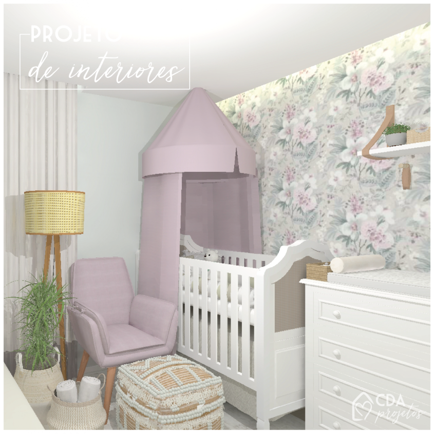 Quarto de bebê romântico | CDA Projetos