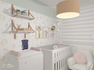 Quarto de bebê delicado | CDA Projetos - Casa das Amigas