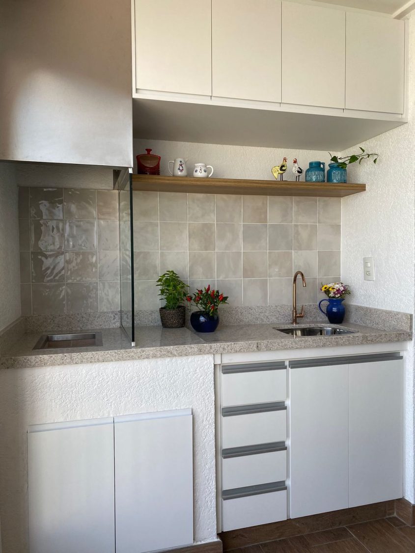 Antes e depois: uma churrasqueira elegante